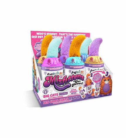 Bizak Mimimiau plush cat toy, 24 cm soft stuffed animal with detailed features, perfect for children’s play and cuddling.