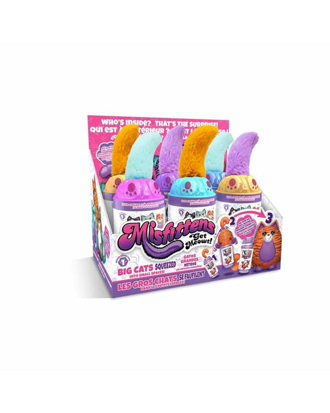 Bizak Mimimiau plush cat toy, 24 cm soft stuffed animal with detailed features, perfect for children’s play and cuddling.