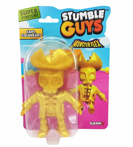 Bizak Monsterflex Stumble Guys flexible action figure, colorful toy with movable limbs, part of the poppen en actiefiguren collection.