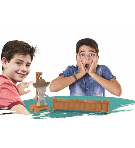 Bizak El Ahorcado educational game for kids, colorful word guessing game with game pieces and game board.