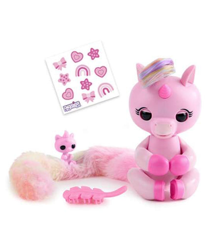 Soft Bizak Fingerlings plush toy, colorful and cuddly, designed for playful children, part of the Fingerlings toy collection.