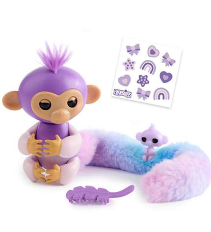 Bizak Fingerlings plush toy, soft stuffed animal from Knuffel collection, featuring colorful details and adorable animal design.
