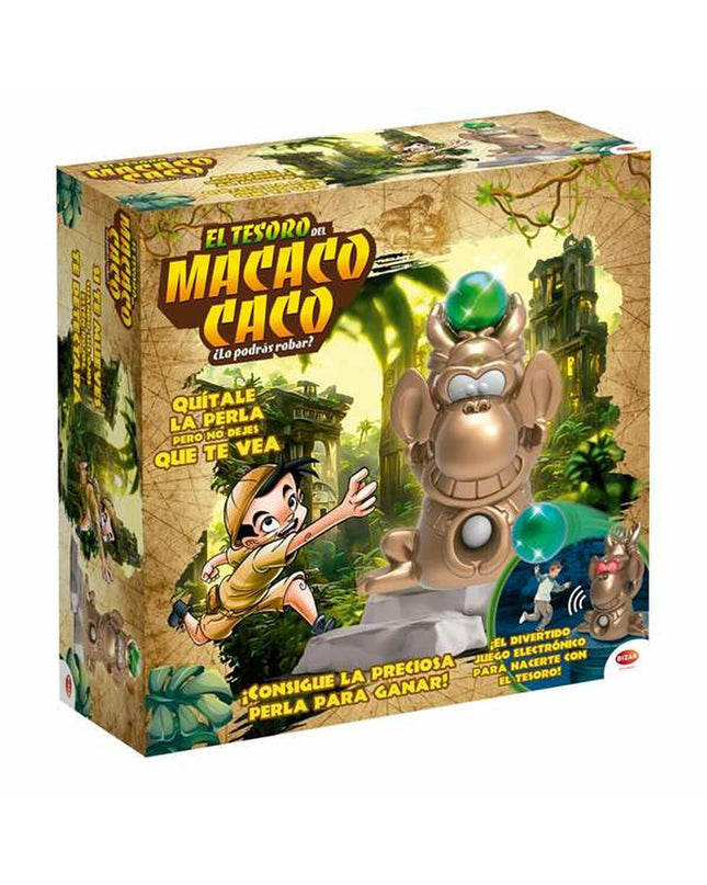 Bizak El Tesoro Del Macaco Caco toy game with colorful game pieces and box, part of Bizak's speelgoed en games collection.