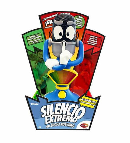 Bizak Silencio Extremo board game for kids, featuring colorful game pieces and a compact design for family fun.