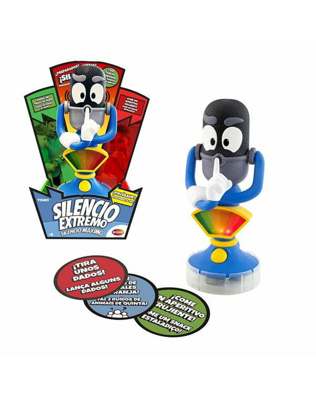 Bizak Silencio Extremo board game with colorful game pieces and cards, designed for fun and strategic play.