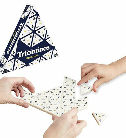 Bizak Triominos game set with colorful triangular tiles for fun and strategic play, part of toys and games collection.