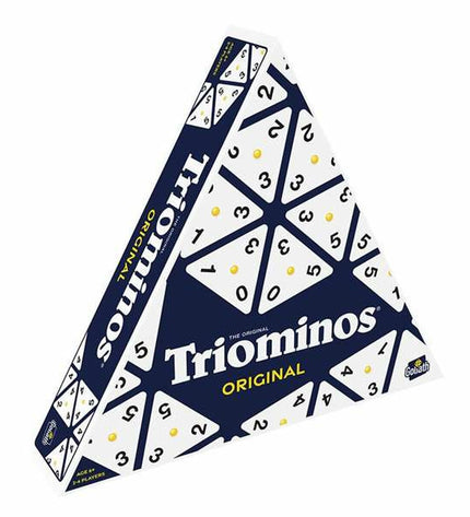 Bizak Triominos game with colorful triangular tiles arranged on a table for fun family gameplay.