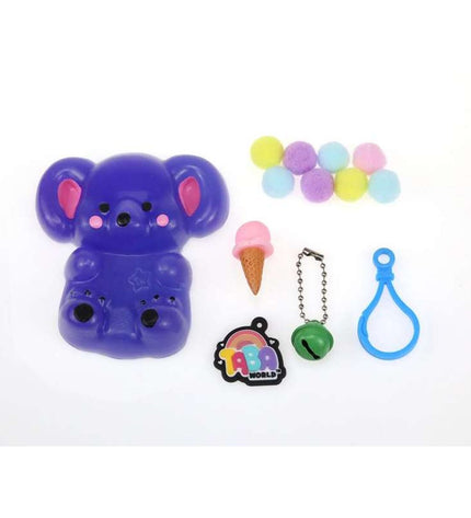 Bizak Squishy action figure toy, soft and squeezable, designed for children, featuring colorful details and a playful appearance.