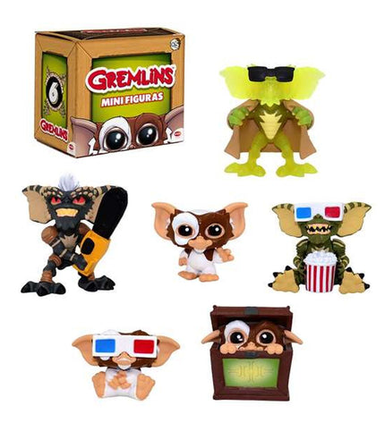 Gremlins action figures from the Gremlins toy and game collection, detailed plastic figures with colorful features.