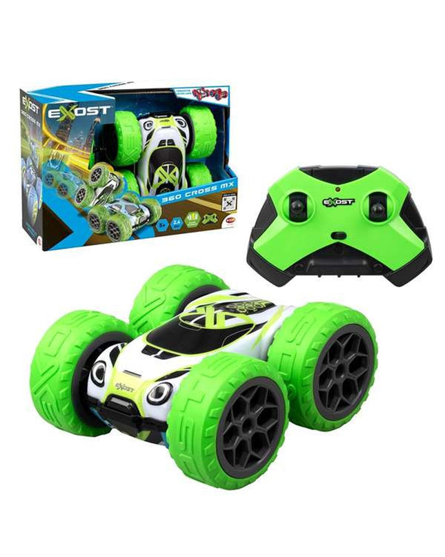 Bizak remote-controlled police car toy from Exost 360 Cross MX series, detailed with police markings and sleek design.