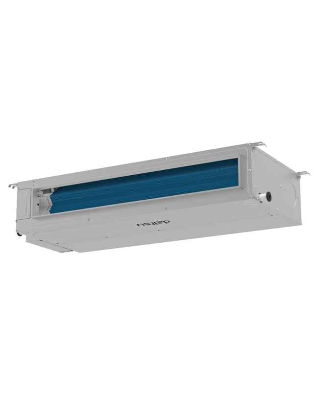 Daitsu portable air conditioner for home and kitchen use, model ACD18KDBS, with vents and control panel visible.