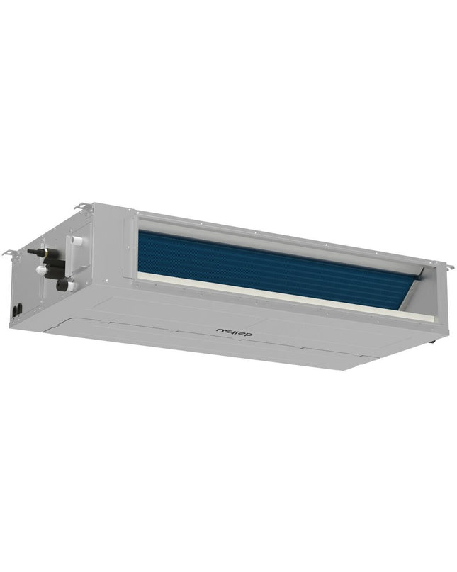 Daitsu portable air conditioner model ACD42KDBS with digital display and vents, designed for home cooling and heating.