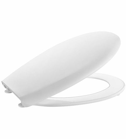 Roca Toiletbril A801B6600B in white, 360x446x48 mm, designed for bathroom use, mounted on a toilet seat.
