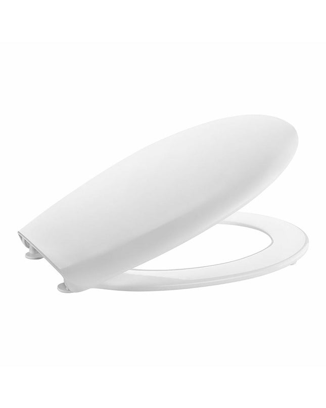 Roca Toiletbril A801B6600B in white, 360x446x48 mm, designed for bathroom use, mounted on a toilet seat.