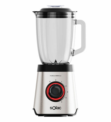 Solac BV5733 PRO transparent 2000W mixer with 1.75L capacity, small kitchen appliance for blending and mixing tasks.
