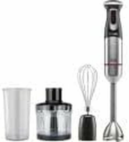Solac BA5609 gray hand blender with 1200W power, showing the handheld appliance for kitchen blending and mixing tasks.
