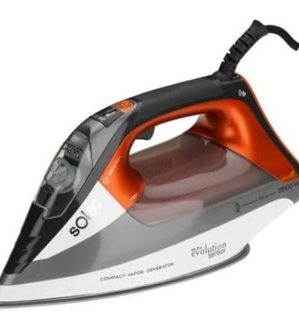 Solac CVG9511 steam iron with ergonomic handle and adjustable steam control, designed for efficient home ironing.