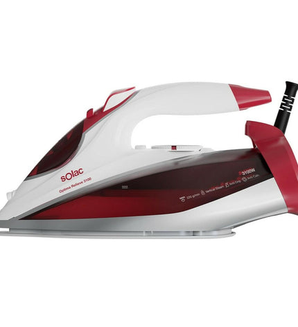 Solac PV2040 steam iron with 3100W power, featuring a sleek design and steam control for efficient household ironing.