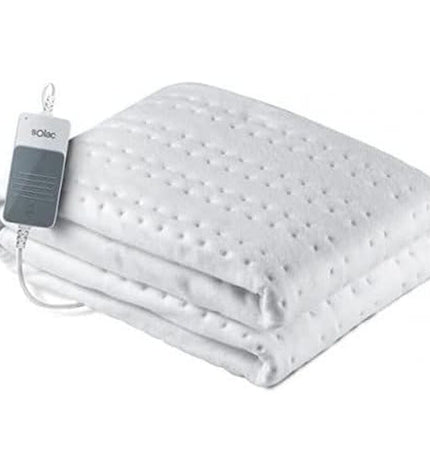 Solac elektrische deken in 80x150 cm, 60W, showcasing soft fabric and control buttons for warmth and comfort.