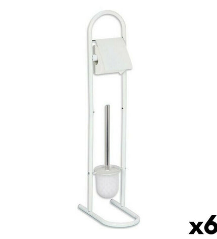 Confortime toilet paper holder with brush stand, bathroom accessory, sturdy metal design, suitable for home bathroom use
