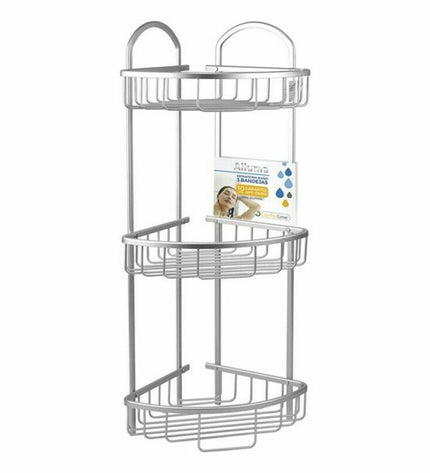 Confortime Alluma bathroom shelves, 23x23x67.5 cm, set of 4, designed for household and kitchen storage, wall-mounted.