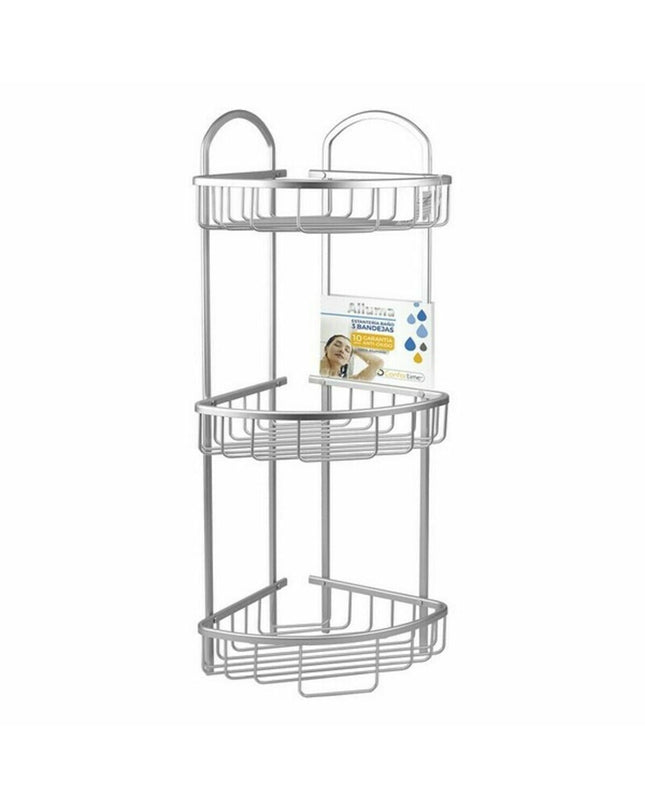 Confortime Alluma bathroom shelves, 23x23x67.5 cm, set of 4, designed for household and kitchen storage, wall-mounted.