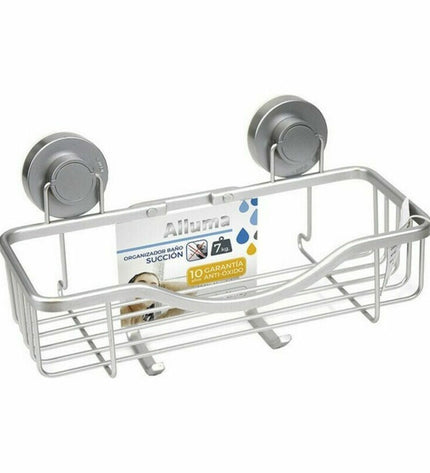 Set of six Confortime aluminium bathroom organizers for storing toiletries and bath essentials.