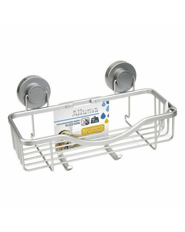 Set of six Confortime aluminium bathroom organizers for storing toiletries and bath essentials.