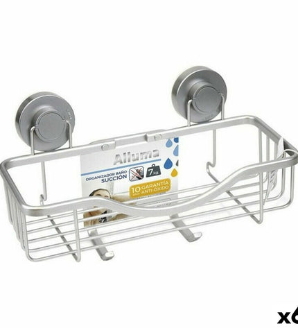 Confortime aluminium badkamerorganiser houder set with six storage racks for bathroom organization and neatness.