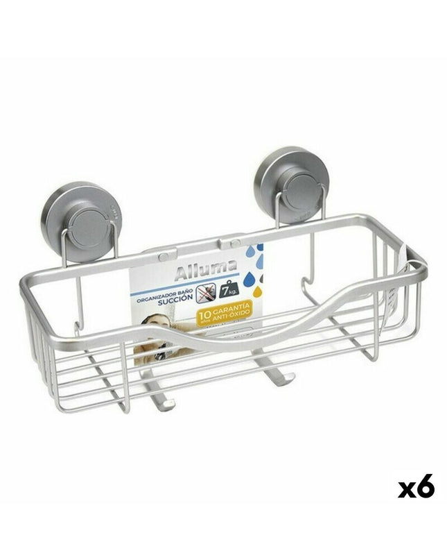 Confortime aluminium badkamerorganiser houder set with six storage racks for bathroom organization and neatness.