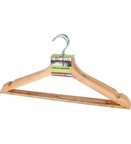 Set of 24 Confortime wooden clothing hangers with 3 parts for wardrobe organization, ideal for home storage.