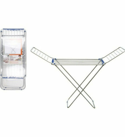 Set of six Confortime aluminium folding clotheslines with 132x55x4 cm dimensions, ideal for home storage and organization.