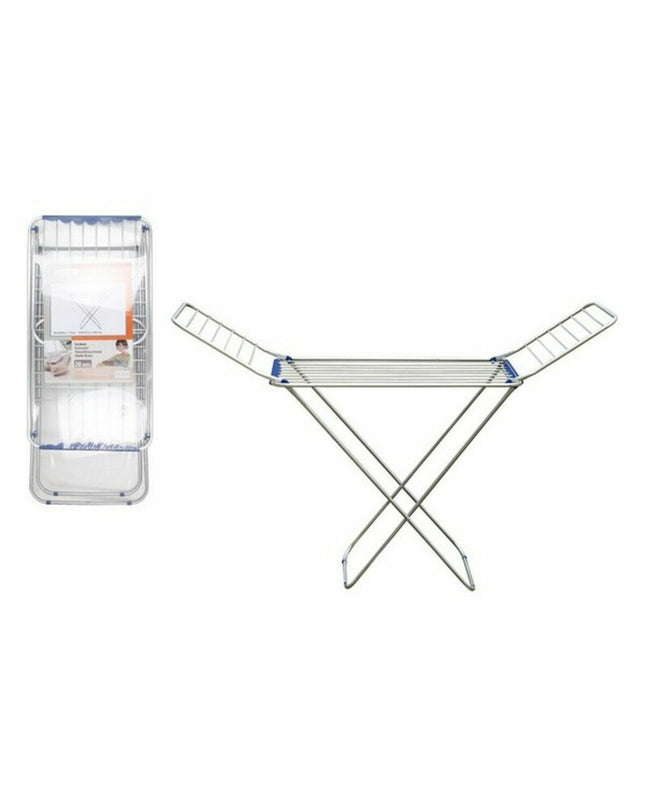 Set of six Confortime aluminium folding clotheslines with 132x55x4 cm dimensions, ideal for home storage and organization.