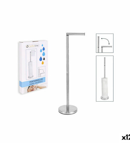 Confortime stainless steel toilet paper holder mounted in a bathroom, showcasing modern design for home and kitchen use.