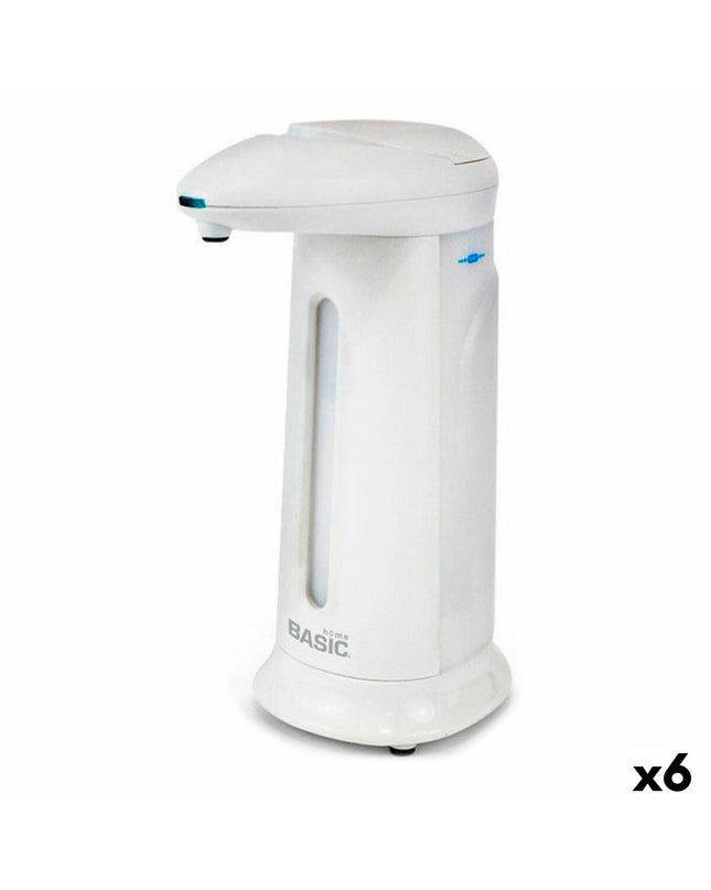 Automatic soap dispenser with sensor from Basic Home, 350 ml capacity, ideal for bathroom and household use, six-pack set.