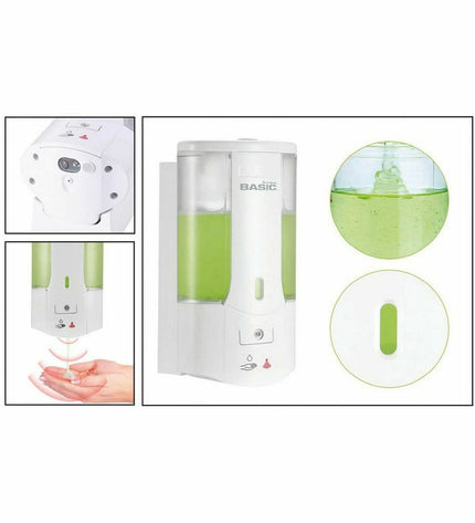 Electric wall-mounted soap dispenser by Basic Home, 400ml capacity, suitable for bathroom and kitchen use, set of six.