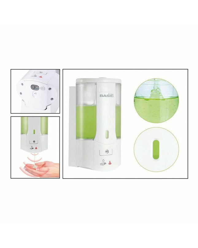 Electric wall-mounted soap dispenser by Basic Home, 400ml capacity, suitable for bathroom and kitchen use, set of six.