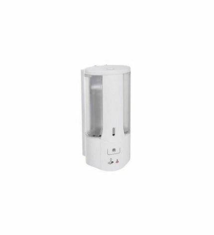 Six Basic Home 400 ml electric wall-mounted soap dispensers for bathroom and kitchen use, with a sleek modern design.