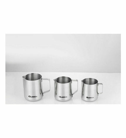 Quttin Melkbeker 600 ml in white ceramic for coffee or tea, with a smooth rounded handle and clean design.