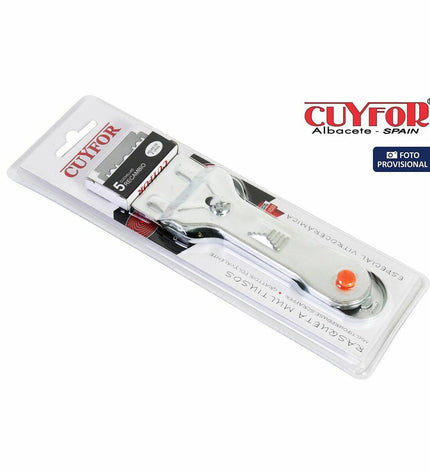 Set of 24 Cuyfor scraper tools for home cleaning and household tasks, featuring durable handles and versatile scraper blades.