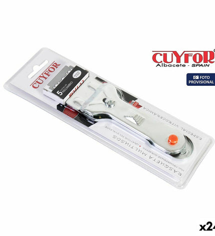 Cuyfor Schraper set of 24, household cleaning tool for kitchen and home care, Cuyfor brand, shown with multiple scrapers.