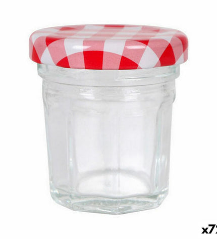 Mediterraneo Mediterranean glass jar, 30 ml, used for home and kitchen or bathroom storage, with a clear, sleek design.