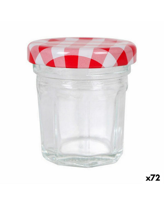 Mediterraneo Mediterranean glass jar, 30 ml, used for home and kitchen or bathroom storage, with a clear, sleek design.