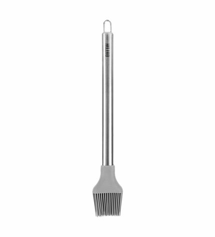 Set of 24 Quttin silicone and stainless steel kitchen brushes for baking and household cleaning, arranged in a bundle.