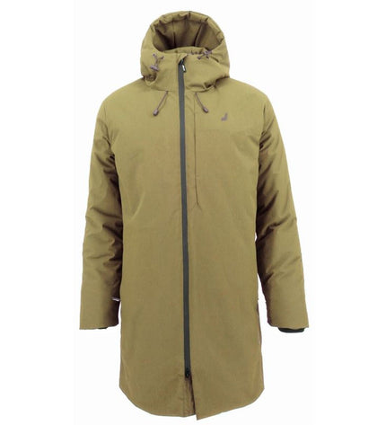 Joluvi Heat Stormy geel anorak, sport en outdoor kleding, close-up of bright yellow waterproof outdoor jacket with hood.