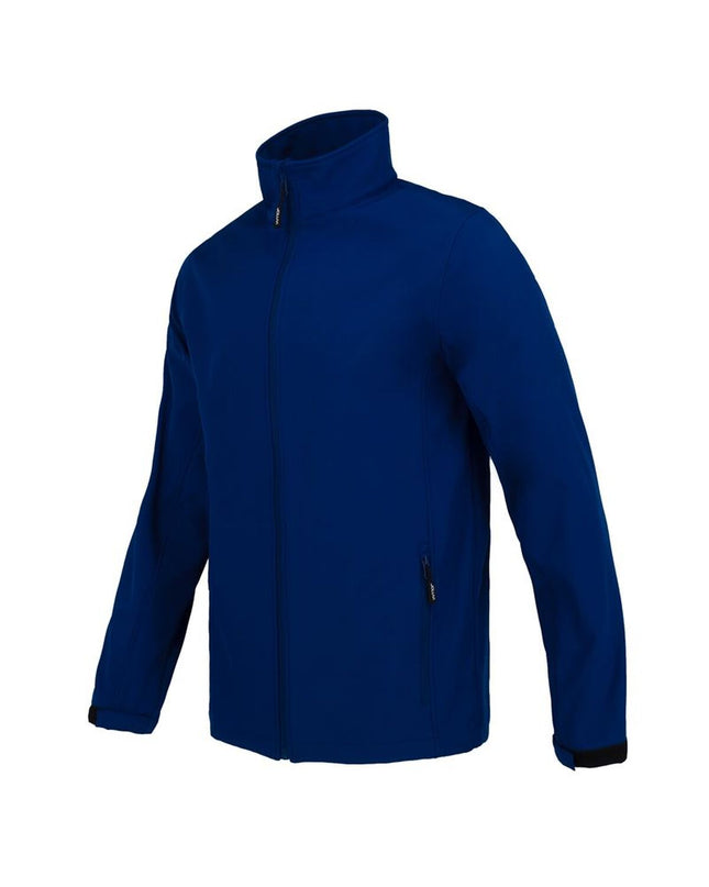 Joluvi heren sportjas blauw voor outdoor en wandelen, geschikt voor kamperen en actieve buitenactiviteiten.