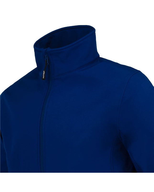 Blue Joluvi men's sport jacket for outdoor activities, suitable for hiking and camping, shown on a model.