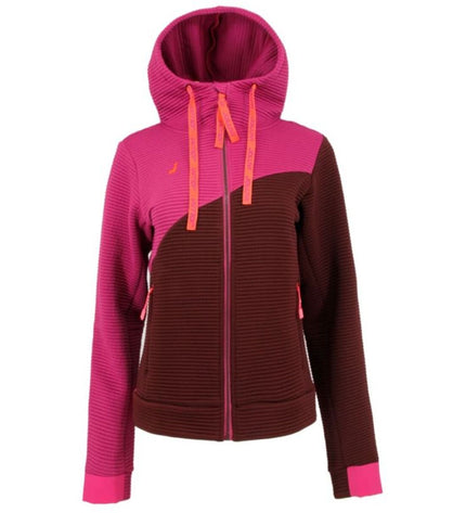 Joluvi Sportjack voor dames, outdoor jacket for camping and hiking, lightweight and weather-resistant in a natural outdoor setting.