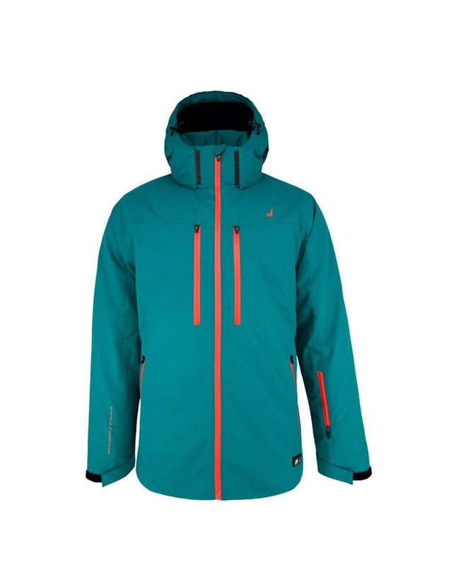 Blue Joluvi Heat Slalom anorak for outdoor sports, showing the waterproof jacket with hood and sporty design.