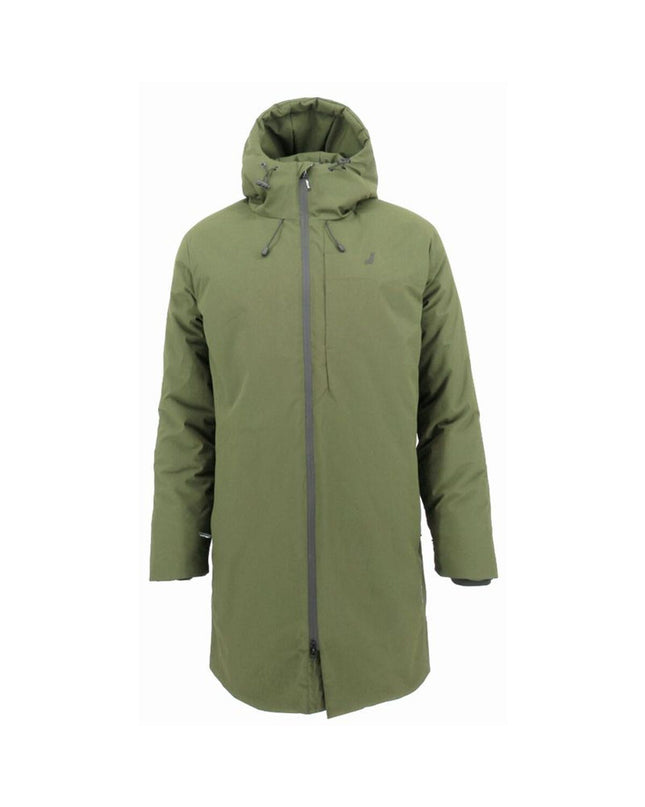 Joluvi Heat Stormy green anorak jacket for sport and outdoor activities, featuring a waterproof design and adjustable hood.